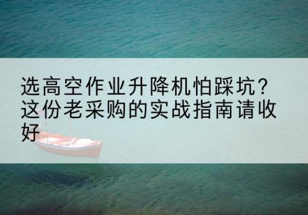 莱芜高空作业升降机厂家推荐-选高空作业升降机怕踩坑？这份老采购的实战指南请收好